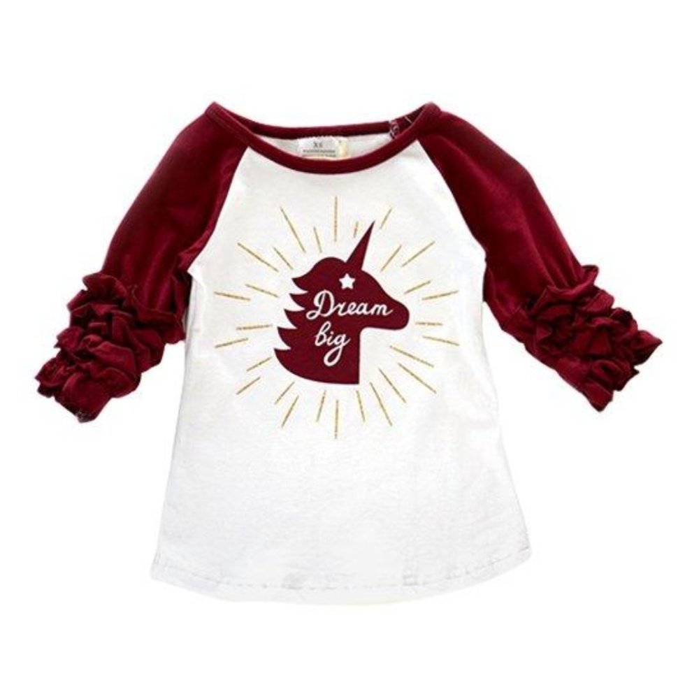 Dream Big Unicorn Raglan Shirt